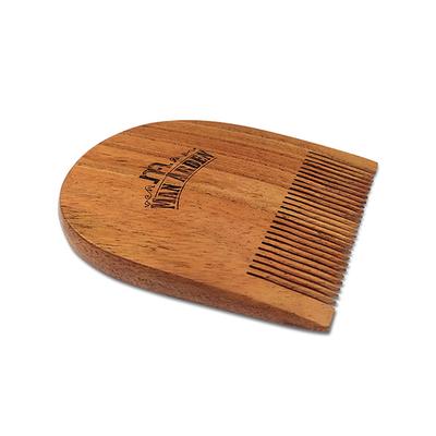 Man Arden Pure Neem Wooden U Shaped Beard Comb with Leather Pouch 1's - Beard Comb
