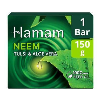 Hamam Neem Tulsi and Aloevera Soap Bar 150 gm - Soaps
