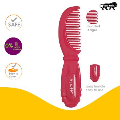 BeeBaby Round Edge Baby Comb -(Pink & Green) 0M+ 2's - Baby Skin Care