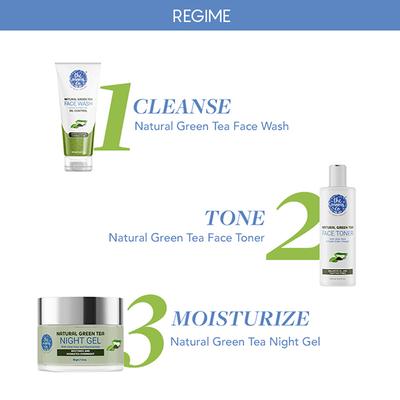 The Moms Co. Natural Green Tea Night Gel with Aloe Vera and Niacinamide Restores and Hydrates Overnight 50gm - Scrubs & Exfoliants