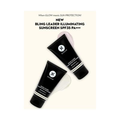 Sugar Cosmetics Bling Leader Illuminating Sunscreen SPF 35 Pa+++ 02 Pink Trippin 50gm - Face Sunscreen