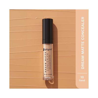Pilgrim Full Coverage Concealer Crease Resistance & Lightweight with Matte Finish Sand-10 7.3 ml - Concealer