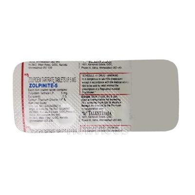 Zolpinite 5mg Tablet 10'S - Hypnosis-Hyp