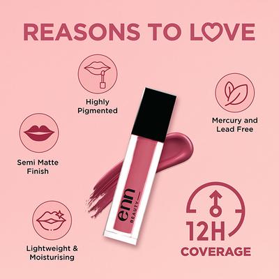 ENN Transferproof Matte Liquid Lipstick - Cosmo Pink 1.5 ml - Liquid Lipsticks