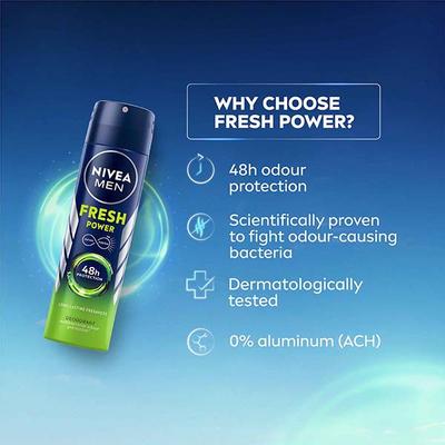 Nivea Deo Men Fresh Power 150ml - Men Deodorants/Roll-Ons