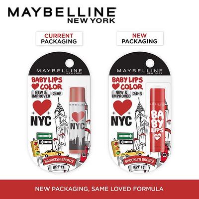 Maybelline New York Baby Lips SPF 11 Loves New York Lip Balm, Brooklyn Bronze 4gm - Lip Balms