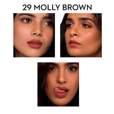 SUGAR Cosmetics Matte As Hell Crayon Lipstick - 29 Molly Brown (Peachy brown) 2.8 gm - Lipsticks