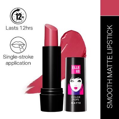 Elle 18 Color Pop Matte Lip Color, P21, Pink Kiss 4.3 gm - Lipsticks