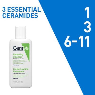CeraVe Hydrating Cleanser For Normal To Dry Skin 88 ml - Face Wash & Cleansers