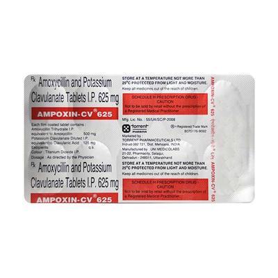 Ampoxin CV 625mg Tablet 10'S - Bacterial Infections-Pen