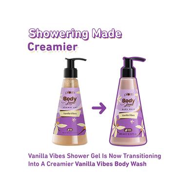 Plum BodyLovin Vanilla Vibes Shower Gel 240 ml - Shower Gels & Body Wash
