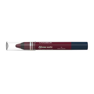 Chambor Extreme Matte Long Wear Lip Colour Make up Les Meringues Collection - Mon Coeur, 19 2.8 gm - Lip Crayons