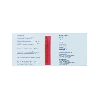 AZOMAXX 500 Tablet 3's - Bacterial Infections-Mac