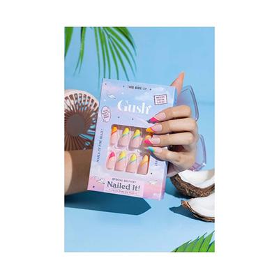 Gush Beauty Nailed It Reusable Luxury Press On Nails With Application Kit Candy Land - Medium Almond 1's - Nail Art