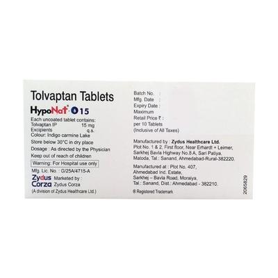 Hyponat O 15mg Tablet 10'S - Hyponatremia
