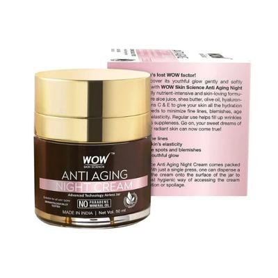 WOW Skin Science Anti Aging Night Cream- Anti wrinkles and Fine lines 45 ml - Night Cream