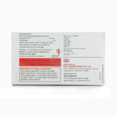 Resoten 10mg Capsule 10'S - Acne-Acn