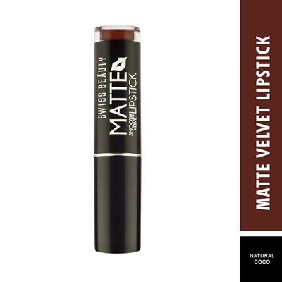 Swiss Beauty Smooth Velvet Matte Lipstick - (Natural Coco) 3.2 gm - Lipsticks