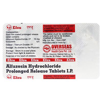 Efzu 10mg Tablet 10'S - Bladder And Prostate Disorders-Dru