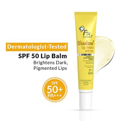 Fixderma Shadow SPF 50 Lip Shield, Lip Shield SPF 50 with Theobroma Cacao Seed Butter 15gm - Body Sunscreen