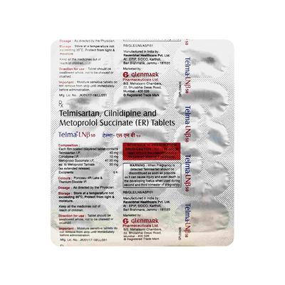 TELMA LNB 50 Tablet 15's - Hypertension-Ang
