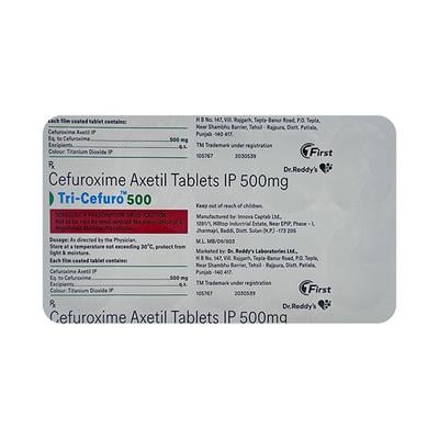 TRI CEFURO 500 Tablet 10's - Bacterial Infections-Cep