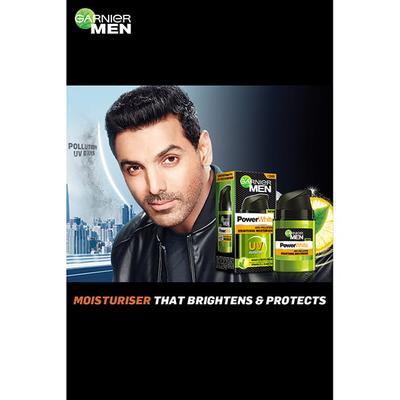 Garnier Men PowerWhite Anti-Pollution Brightening Moisturiser 50 gm - Face Moisturizers