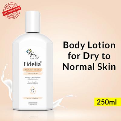 Fixderma Fidelia Daily Moisture Body Lotion, Body Lotion for Unisex, Body Lotion for Dry Skin 250 ml - Face Moisturizers