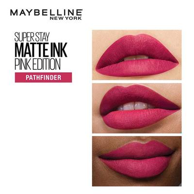 Maybelline New York Super Stay Matte Ink Liquid Lipstick x Pinks Edition, 155 Pathfinder 5 ml - Lipsticks