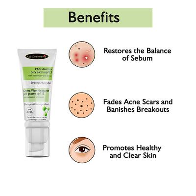 La Cremerie Moisturiser Oily Skin Face Cream SPF 15 50 ml - Face Moisturizers