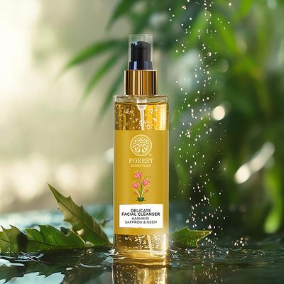 forest Essentials Delicate Facial Cleanser Kashmiri Saffron & Neem Face Wash 50ml - Face Wash & Cleansers