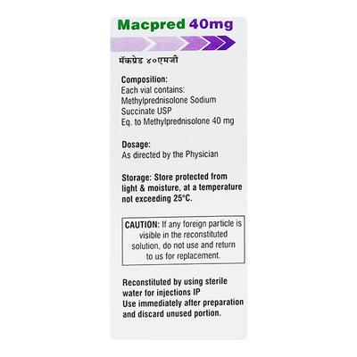 MACPRED 40mg Injection 1's - Hormonal Therapy-Cor