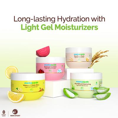 Mamaearth Aloe Refresh Hydrating Light Gel Moisturizer with Aloe Vera & HA 200 gm - Face Moisturizers