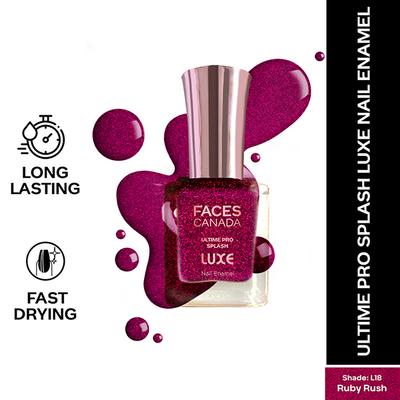 Faces Canada Ultime Pro Splash Luxe Nail Enamel - Ruby Rush (L18 12 ml - Nail Polish