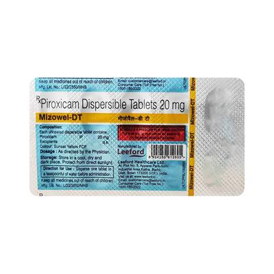 MIZOWEL DT Tablet 10's - Pain relief-Nsa