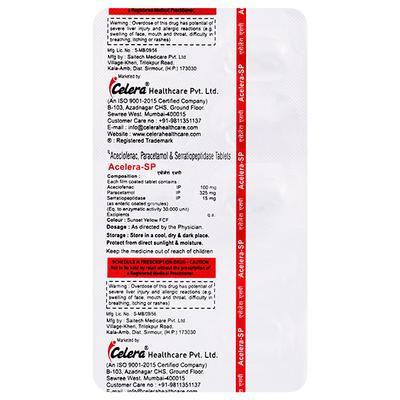 ACELERA SP Tablet 10's - Pain relief-Nsa