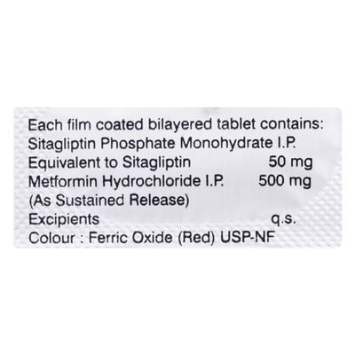SITAGLYN M 50/500 Tablet 10's - Diabetes-Ant