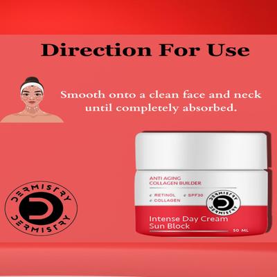 Dermistry Anti Aging Retinol Collagen SPF 30 Intense Day Cream 50 ml + Lifting And Firming Anti Aging Instant Intense Face Lift Serum 30 ml - Face Serum
