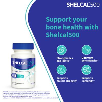 Shelcal 500 Calcium+Vitamin D3 Tablet 30's - Calcium And Minerals