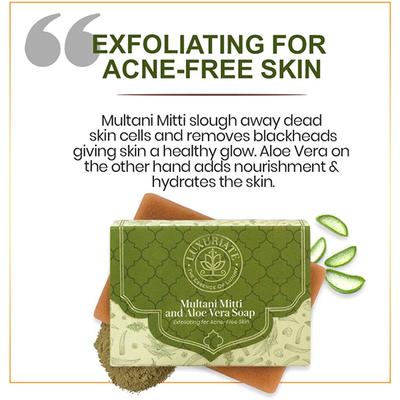 Luxuriate Multani Mitti and Aloe Vera Exfoliating for Acne Free Skin 125 gm - Soaps