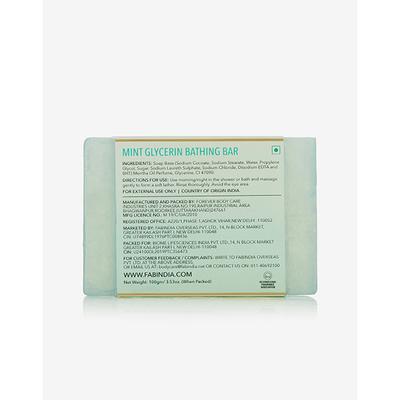 Fabessentials Mint Glycerin Bathing Bar 100 gm - Soaps