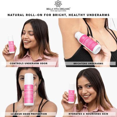 Bella Vita Organic Deowhite Underarm Whitening Natural Roll On Deodorant 75 ml - Women Deodorants/Roll-Ons