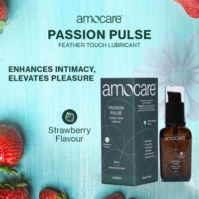 Amocare Passion Pulse Lubricant Gel - Strawberry Flavour 50 ml - Flavoured Lubes