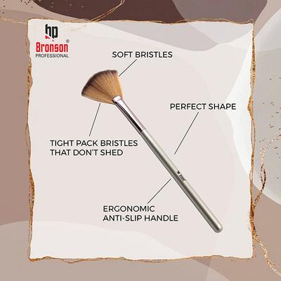 Bronson Professional Classic Fan Brush For Make Up 1's - Face Brush
