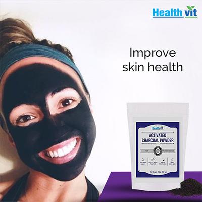 Healthvit Activated Charcoal Powder for Face Mask 100 gm - General Health