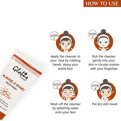 Globus Naturals Almond & Honey Gentle Face Wash 100 ml - Face Wash & Cleansers