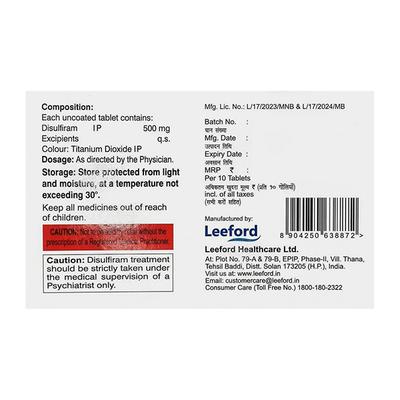 RECOPIL 500 Tablet 10's - Poisoning/Overdose-Ant