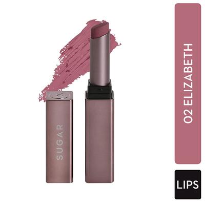 SUGAR Cosmetics Mettle Satin Lipstick - 02 Elizabeth (Rosy Cheeks Pink) 2.2 gm - Lipsticks