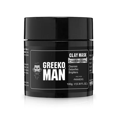 Greeko Man Charcoal Clay Mask 100 gm - Masks & Peels