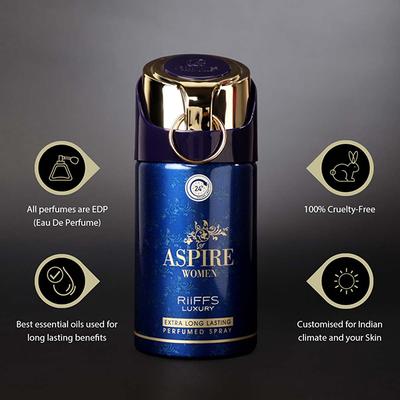 RiiFFS Luxury Aspire Body Spray for Women 250 ml - Women Perfumes (Edt/Edp)